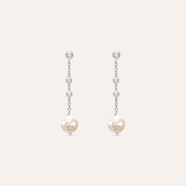 Orecchini Pendenti Silver Pearls Argento Rodiato Perla sintetica - Orecchini Pendenti Donna | Stroili